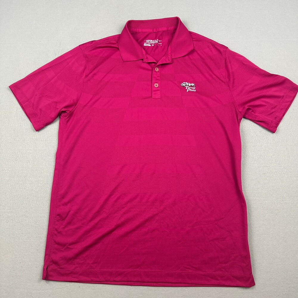 Nike Golf Polo Men Extra Large Magenta Torrey Pines Dri-FIT Short Sleeve XL